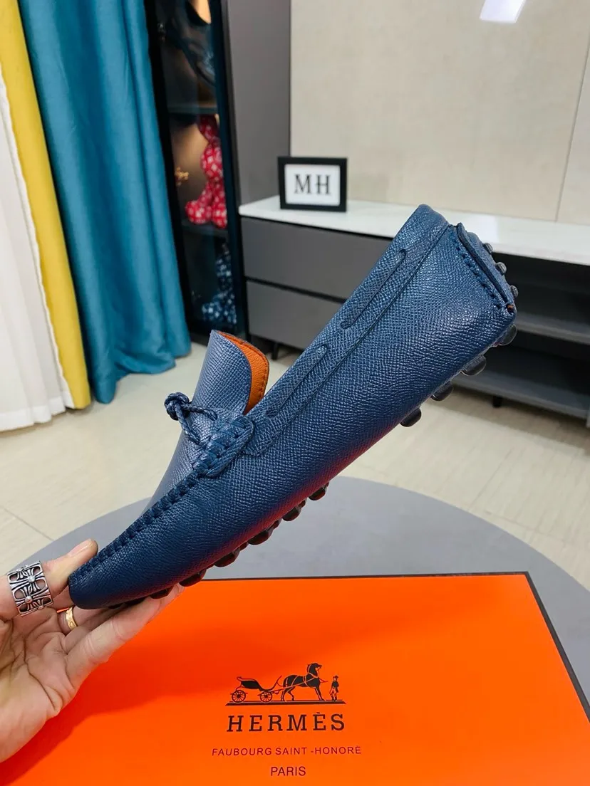 Men's men's shoes 💰458🌹🌹 Comes with packaging [Hermès] Hermès 🚹 Men's new bean slip-on shoes, full of charm, luxury style gentleman's shoes. Hermès exquisite hardware buckle accessories (❌refuse to fade) embossed design elements... interpret the brand image design concept 👑 Material imported cowhide ➕ Selected genuine leather lining ➕ Brand wear-resistant sole stitching 🔍🔍 Size: 38-44